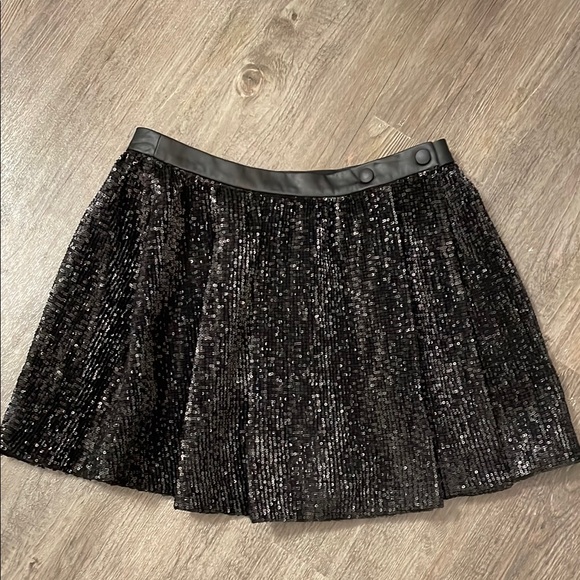 Maje Black Sequins Mini Skirt - Picture 1 of 7